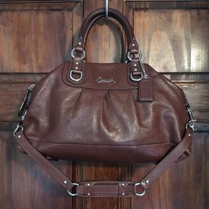 COACH brown leather Ashley Satchel